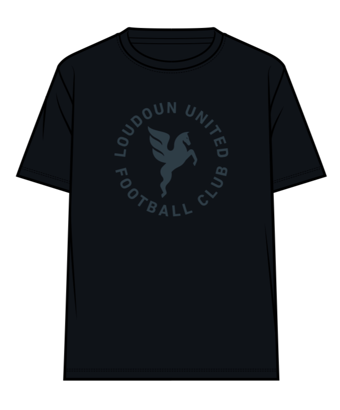 Adult Loudoun United Black on Black T-Shirt