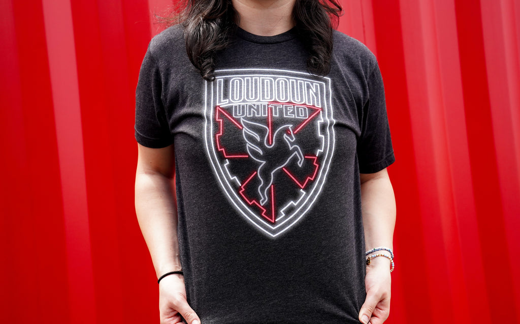 Women's Dark Grey Neon Crest T-Shirt