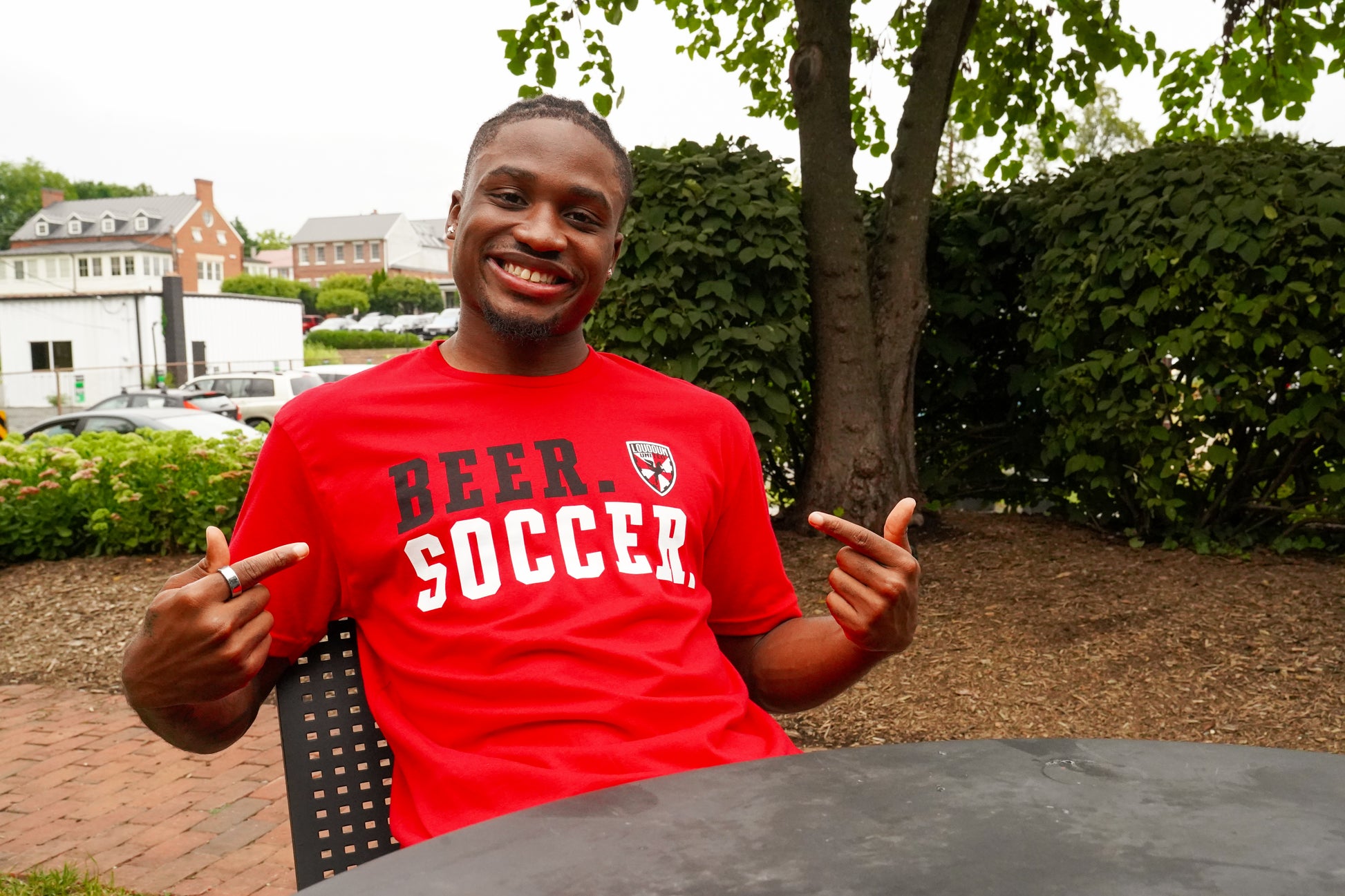 Loudoun United Beer. Soccer. Red T-Shirt