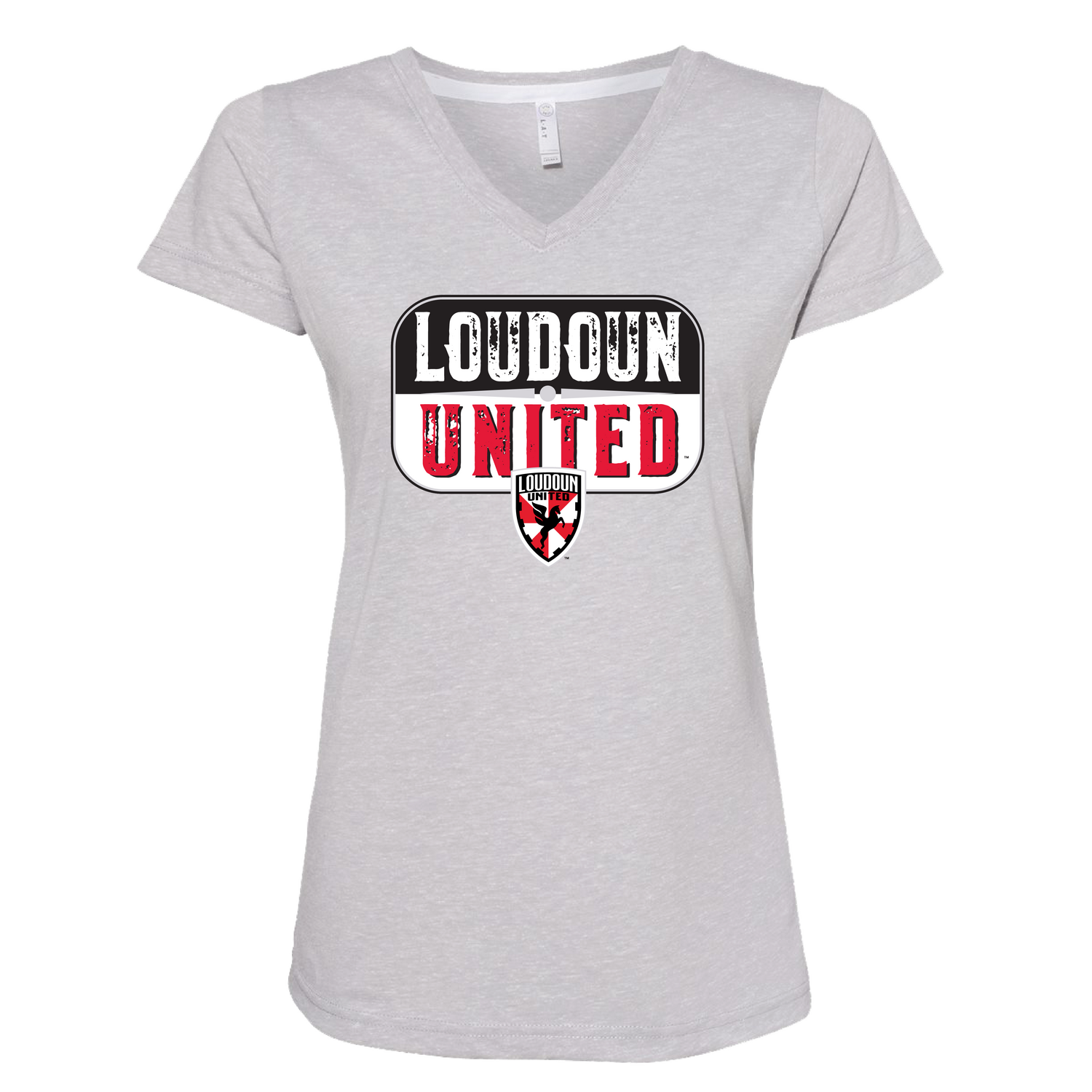 Women's Grey Loudoun United V-Neck Tee