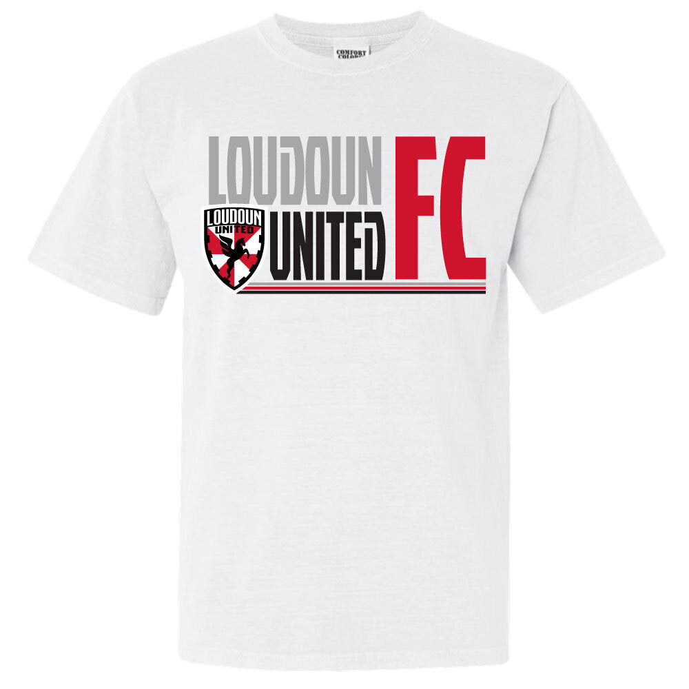 White Loudoun United FC Comfort Colors Tee
