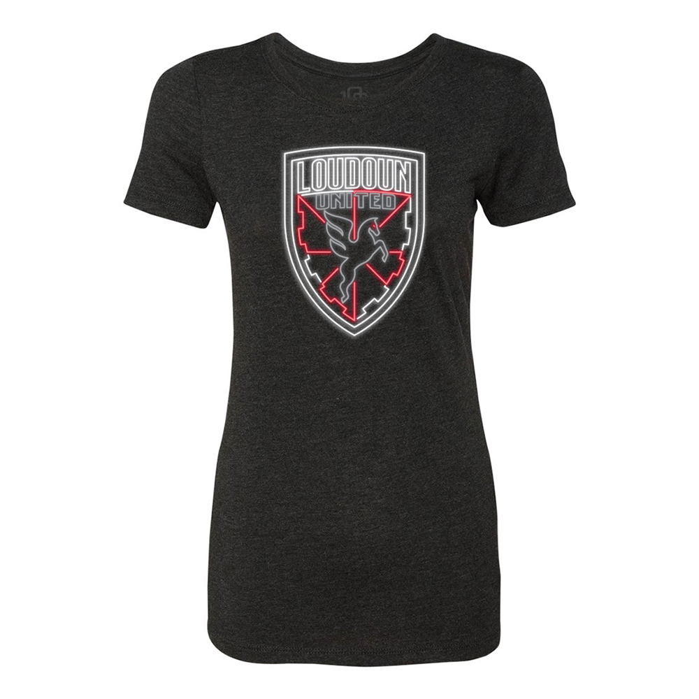 Women's Dark Grey Neon Crest T-Shirt
