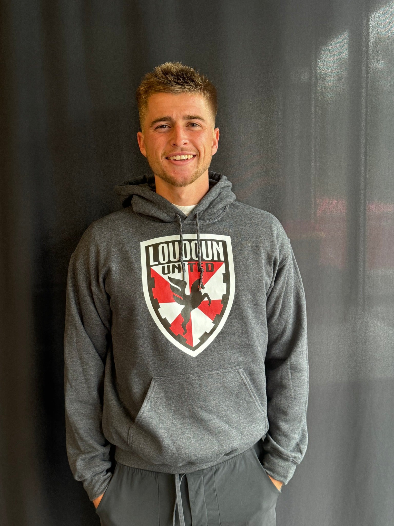 Dark Grey LUFC Crest Hoodie
