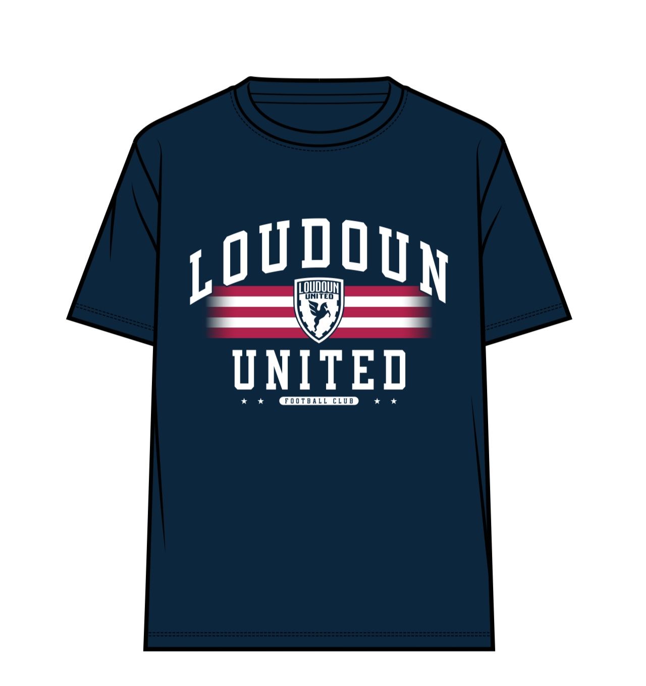 Youth LUFC Patriotic Red and White Stripes Tee