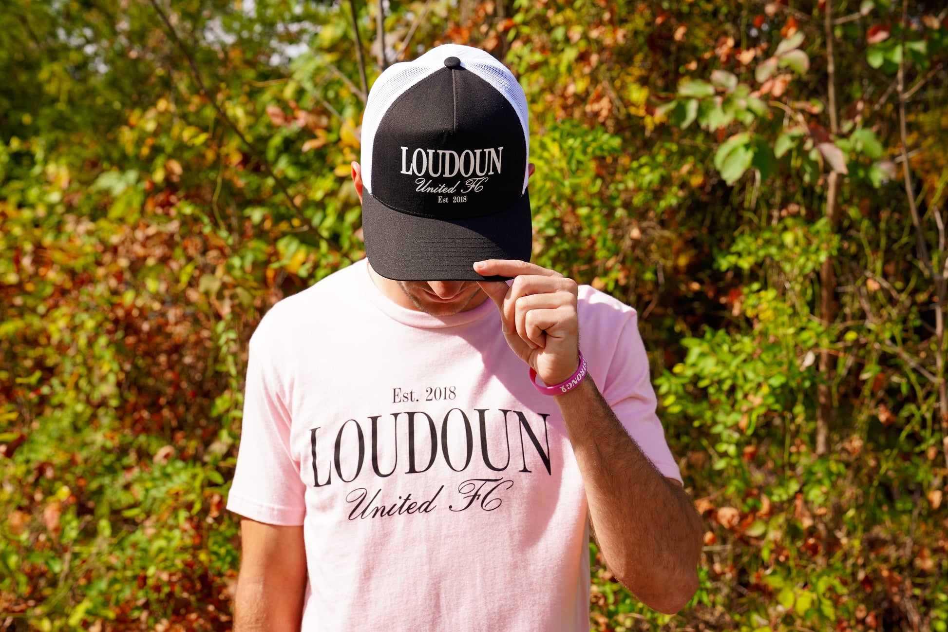Loudoun United Black & White Trucker Cap