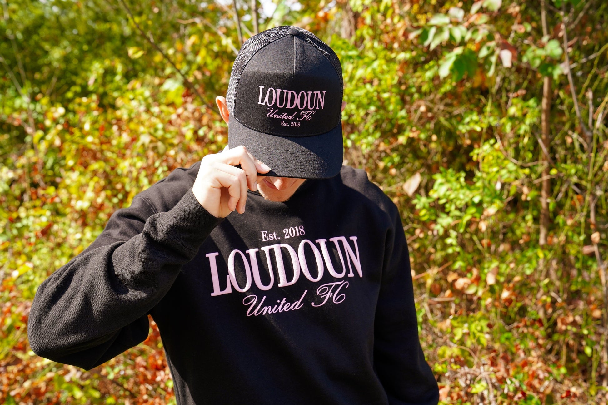 Loudoun United Black Pink Trucker Cap