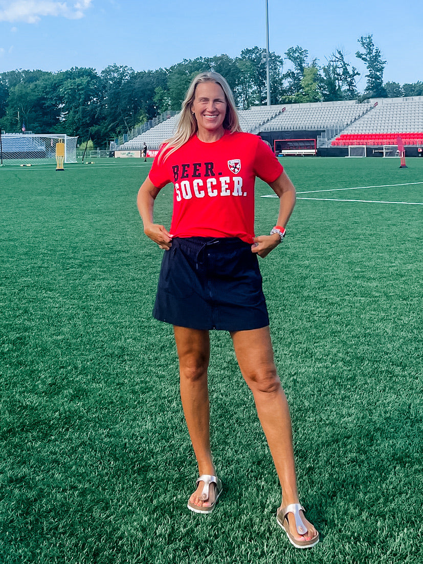 Loudoun United Beer. Soccer. Red T-Shirt