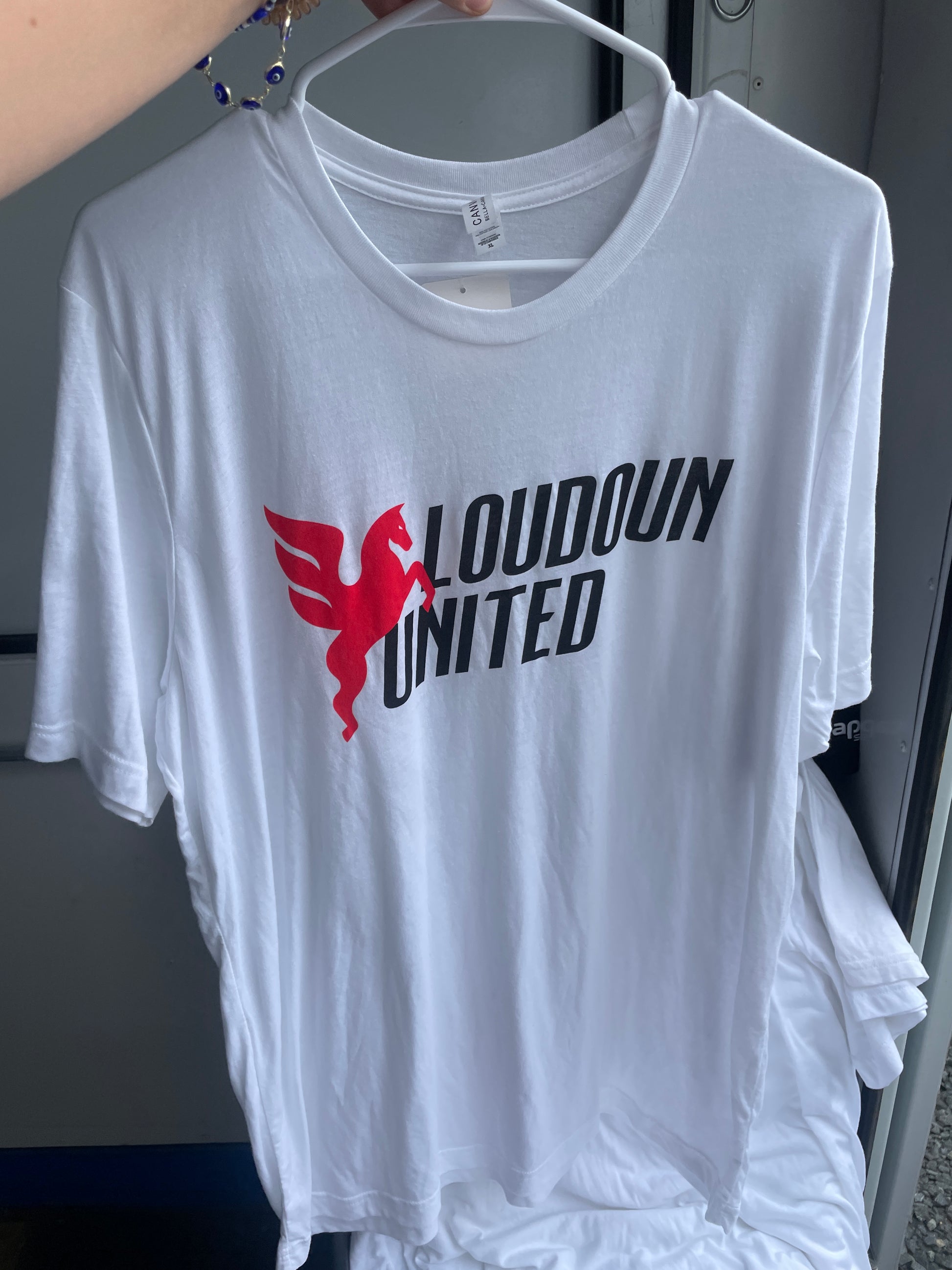 Adult Red Pegasus White T-Shirt