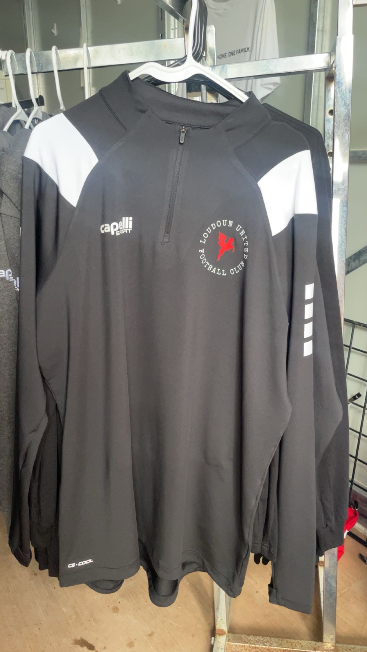 Capelli Adult Black Long Sleeve 1/4 Zip