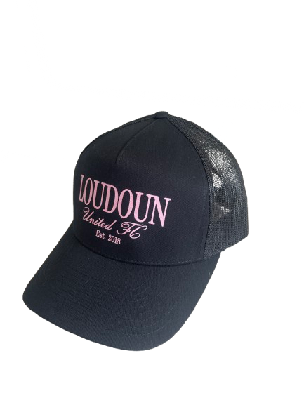 Loudoun United Black Pink Trucker Cap