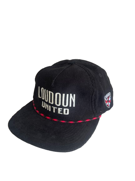 Loudoun United Black Cordoroid Hat