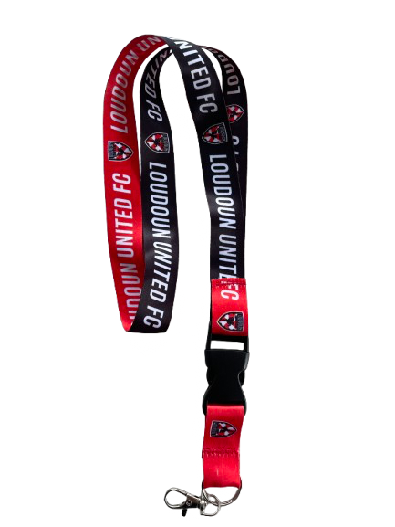 Loudoun United FC Red & Black Lanyard