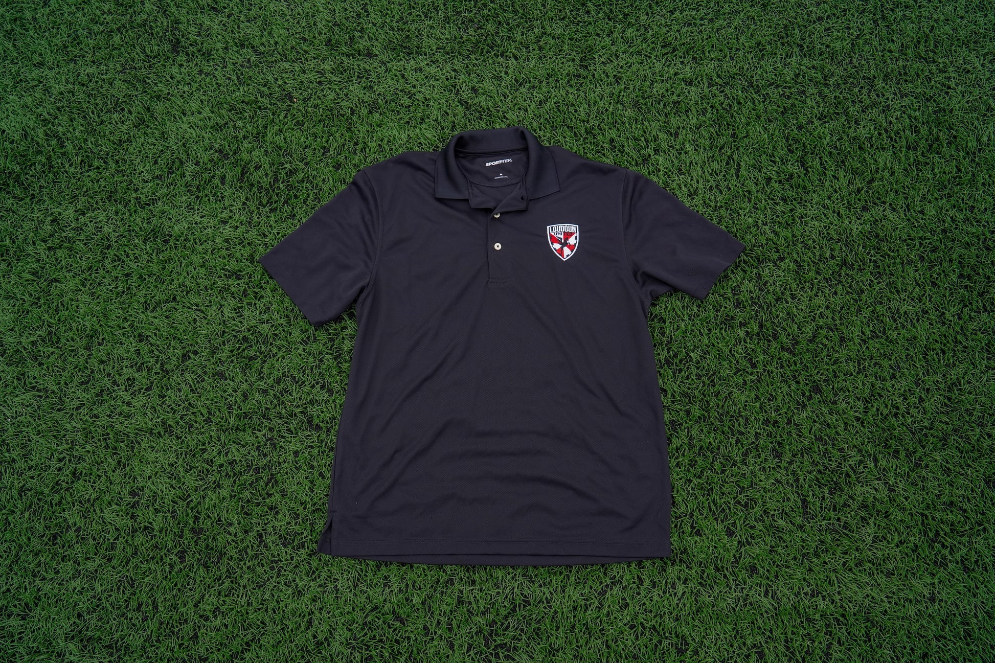 Adult Loudoun United Crest Black Polo