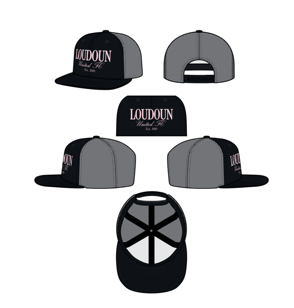 Loudoun United Black Pink Trucker Cap