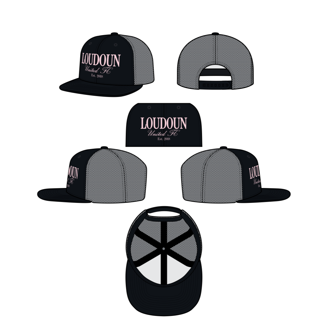 Loudoun United Black Pink Trucker Cap