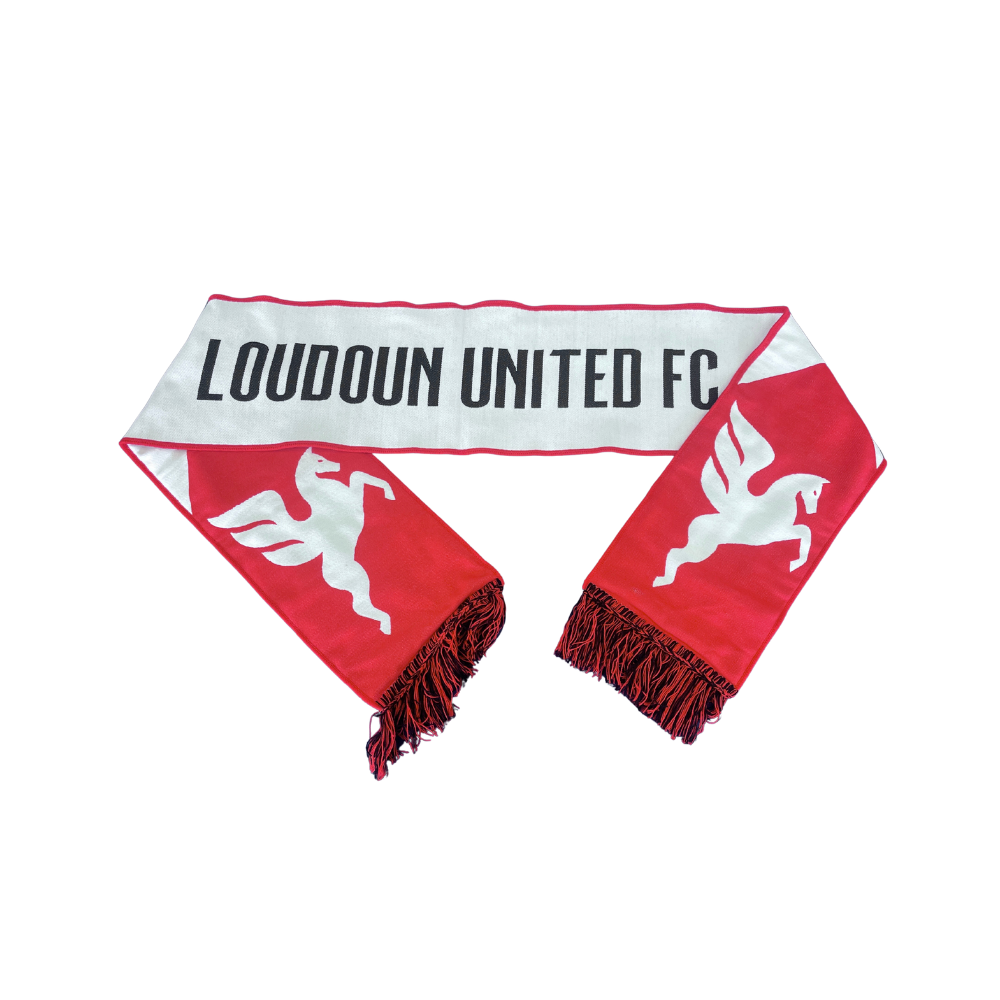 Red & White Loudoun United Scarf